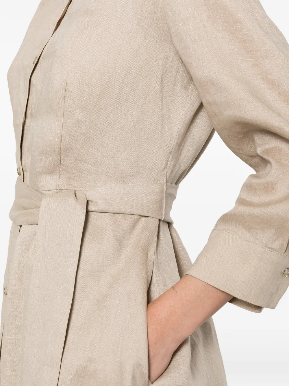 Pennyblack Midi-jurk met gestrikte taille Beige