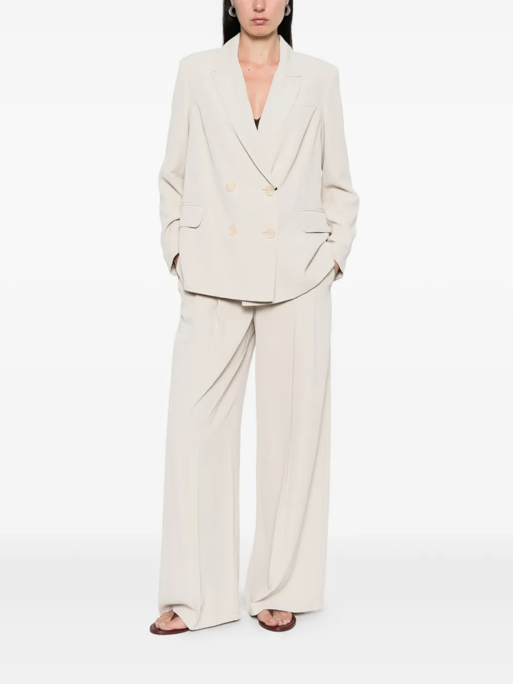  Pennyblack Double-breasted Pocket Jacket - Neutrals 