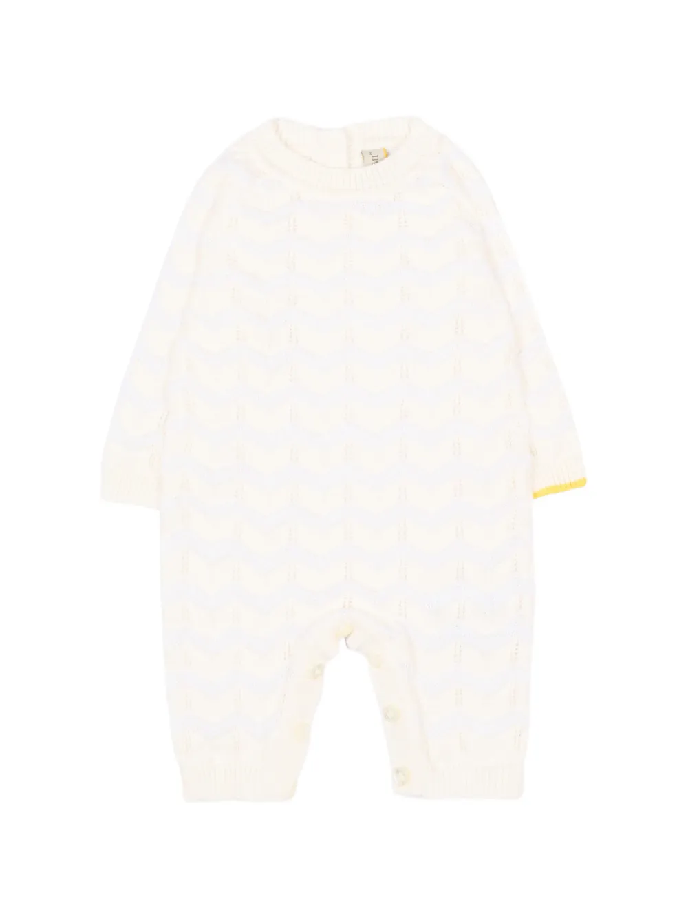 Gensami kids chevron-patterned romper - Toni neutri