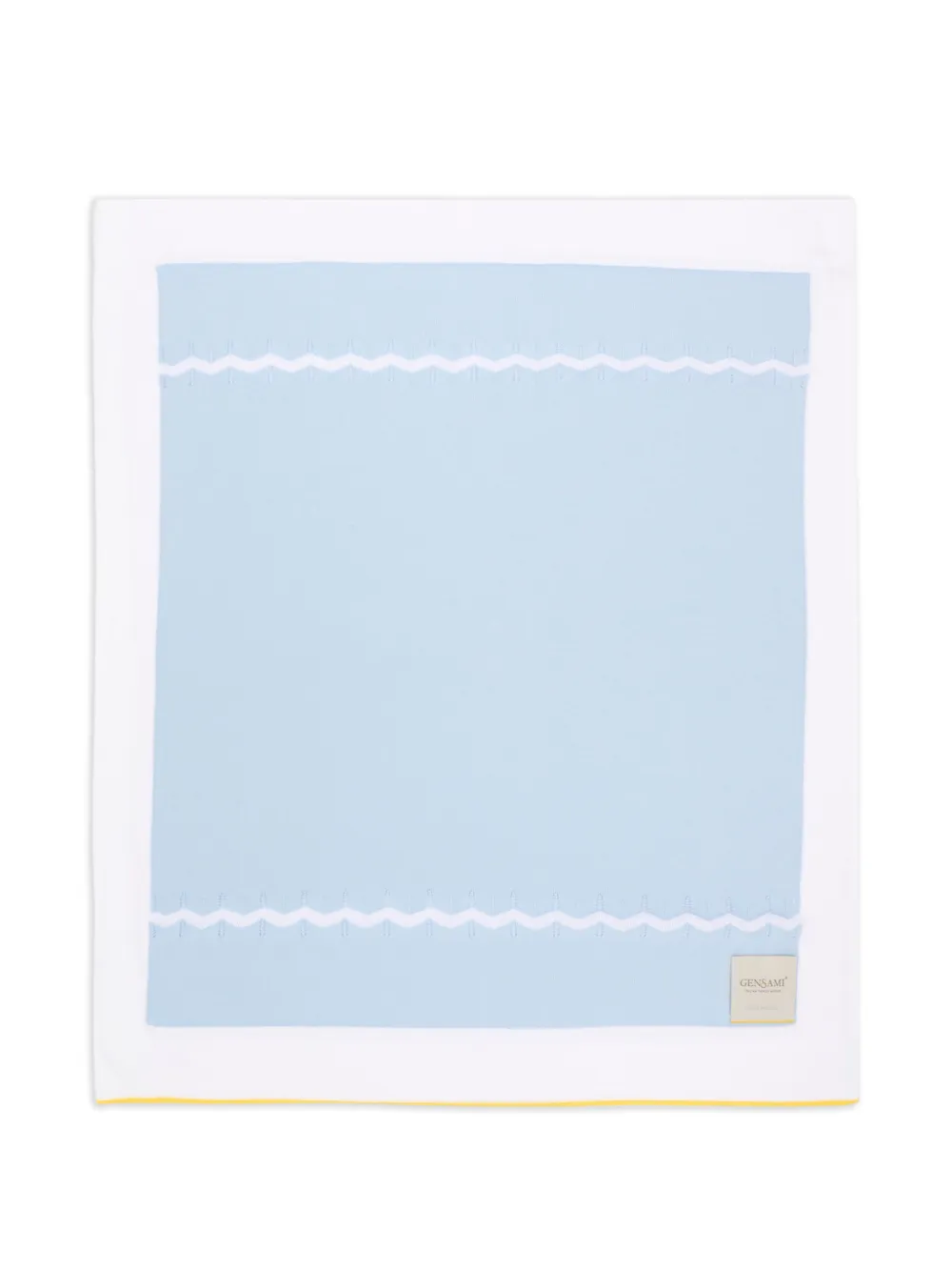 Gensami kids zigzag-patterned blanket - Blau
