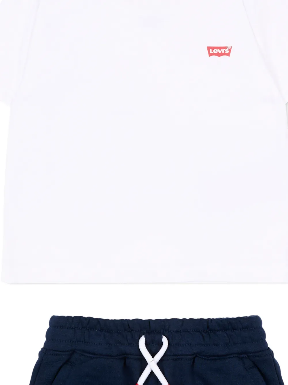  Levi's Kids Drawstring Short Set - White 