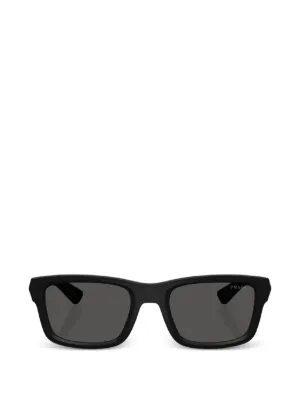 Prada Eyewear スクエアフレーム サングラス | ブラック | FARFETCH JP