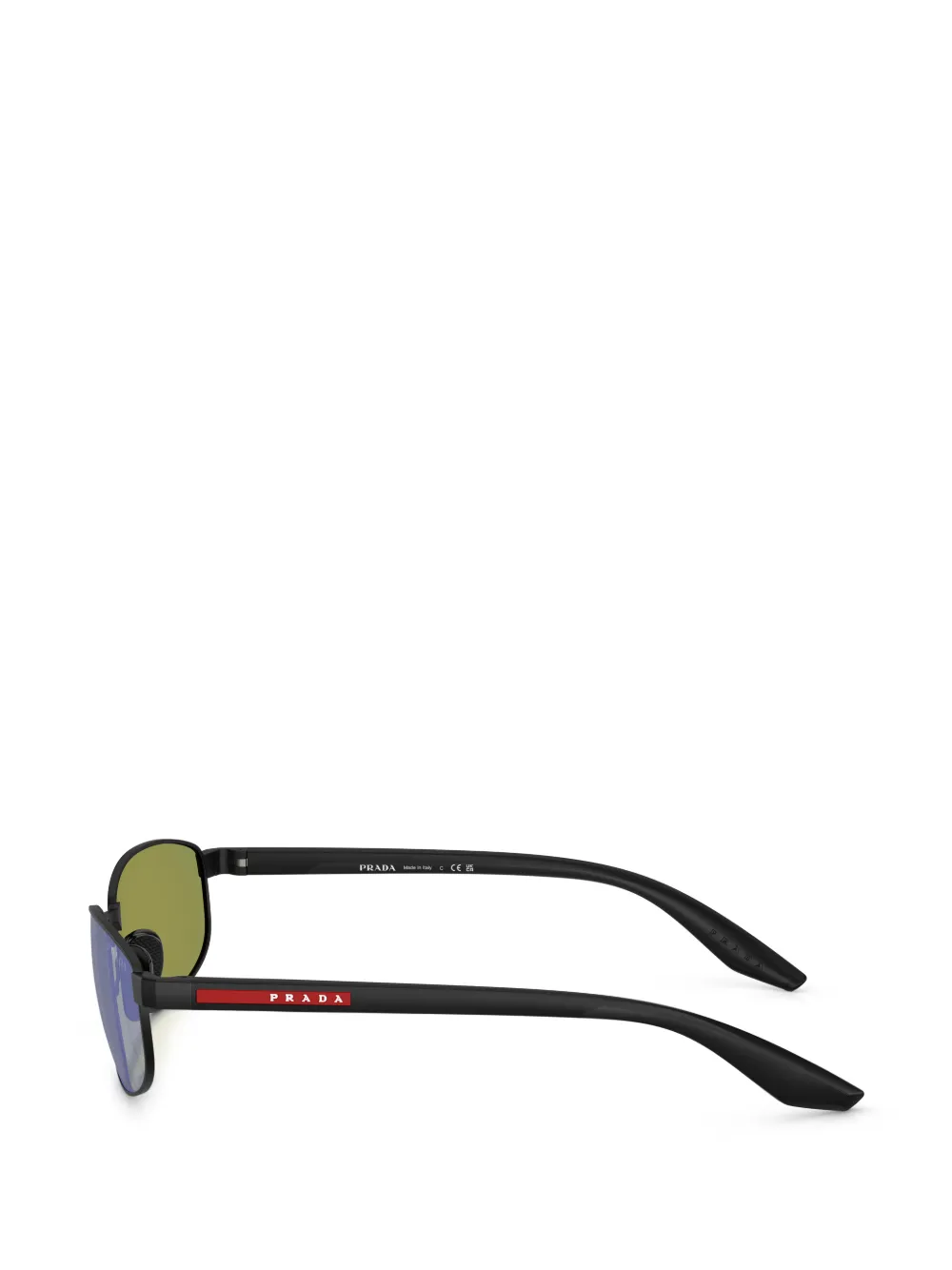 Prada Linea Rossa Zonnebril met geometrisch montuur Zwart