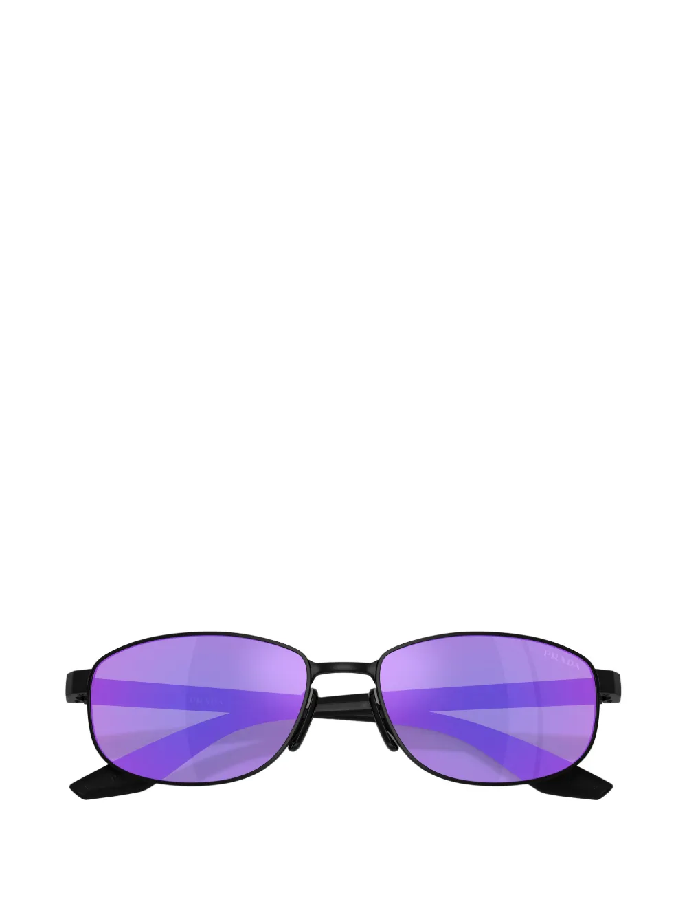 Prada Linea Rossa Zonnebril met geometrisch montuur Zwart