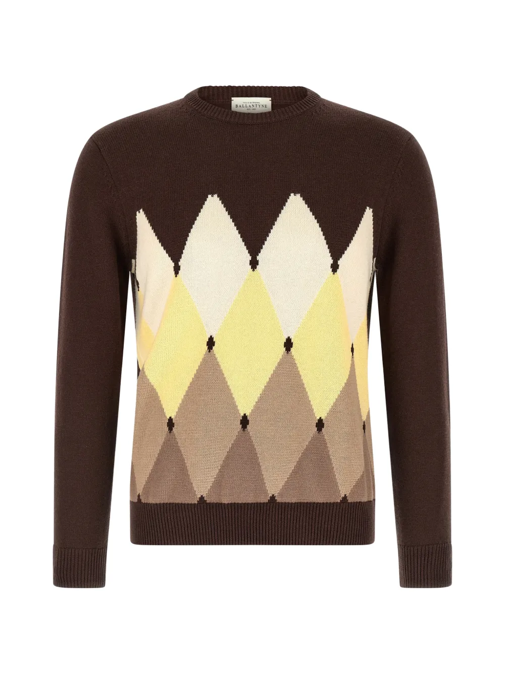 Ballantyne argyle jacquard sweater - Marrone