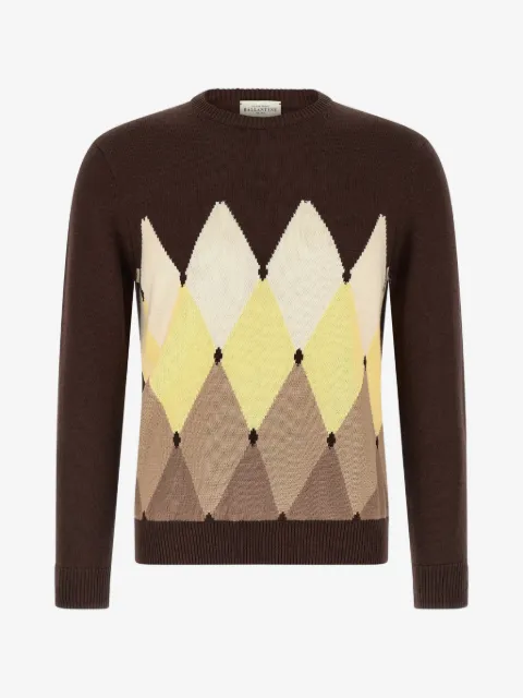 Ballantyne argyletröja i jacquard
