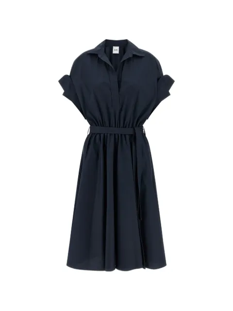 Nude elasticated waist midi shirt dress