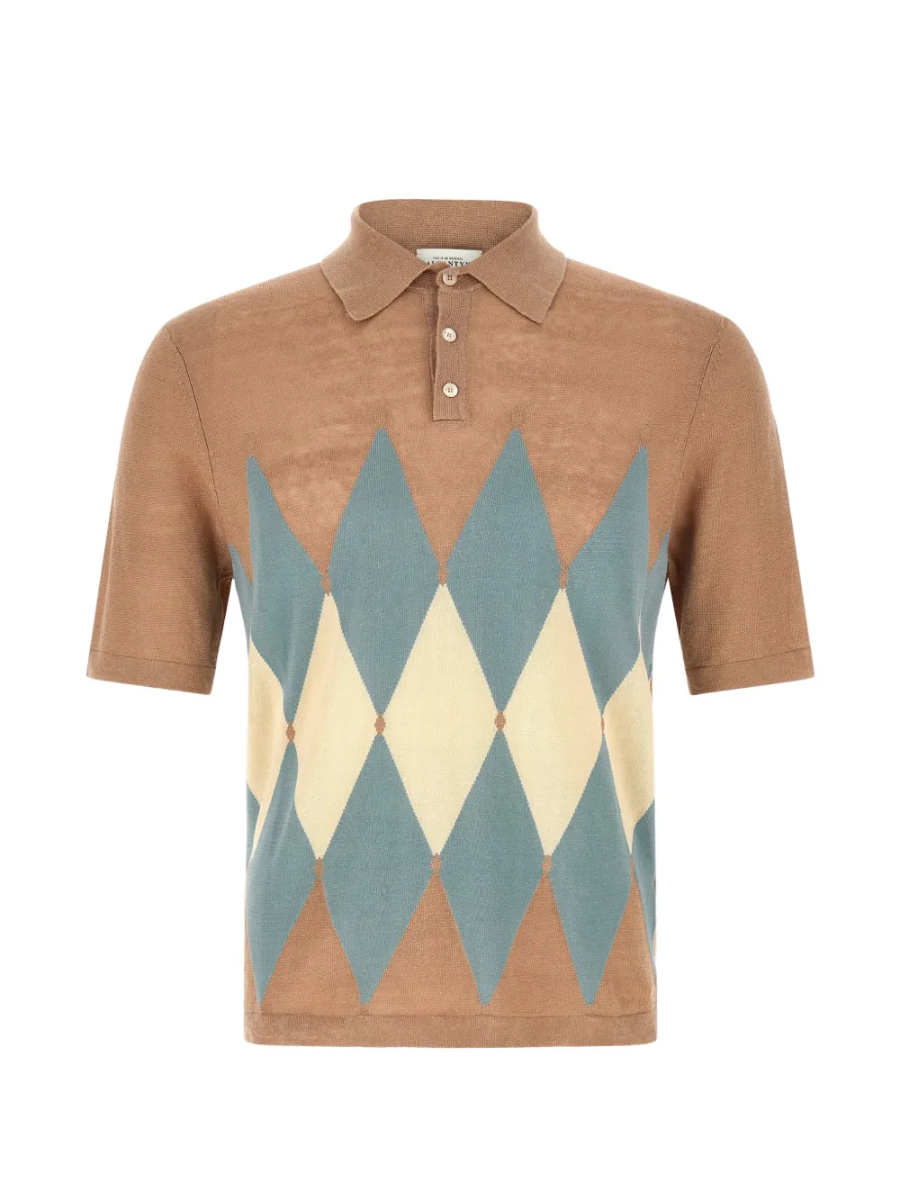 Ballantyne argyle-pattern short-sleeve polo shirt - Marrone