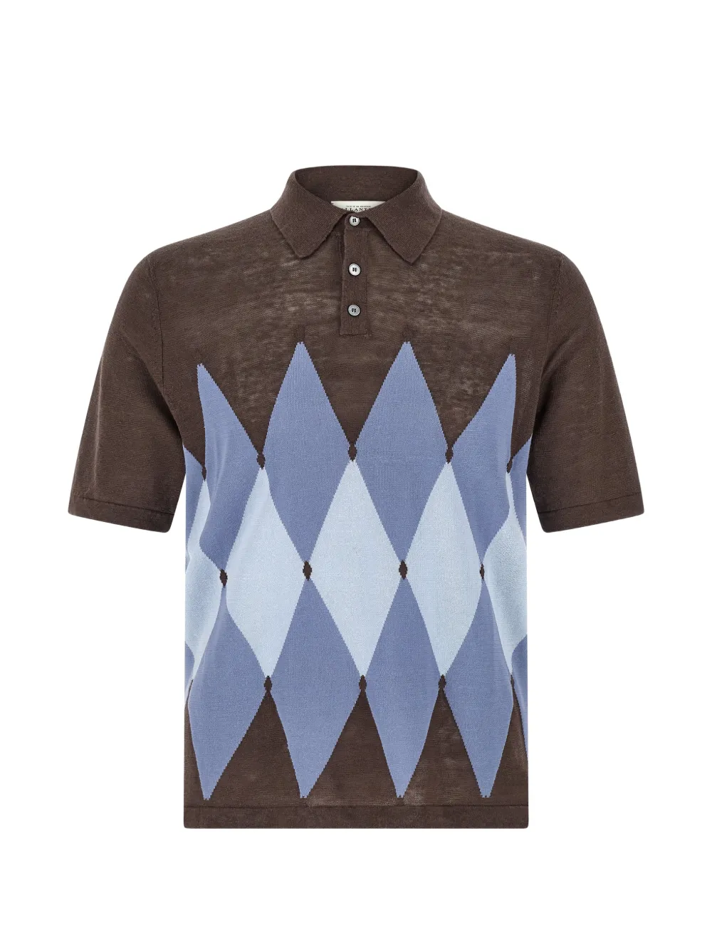 Ballantyne argyle-pattern short-sleeve polo shirt - Marrone