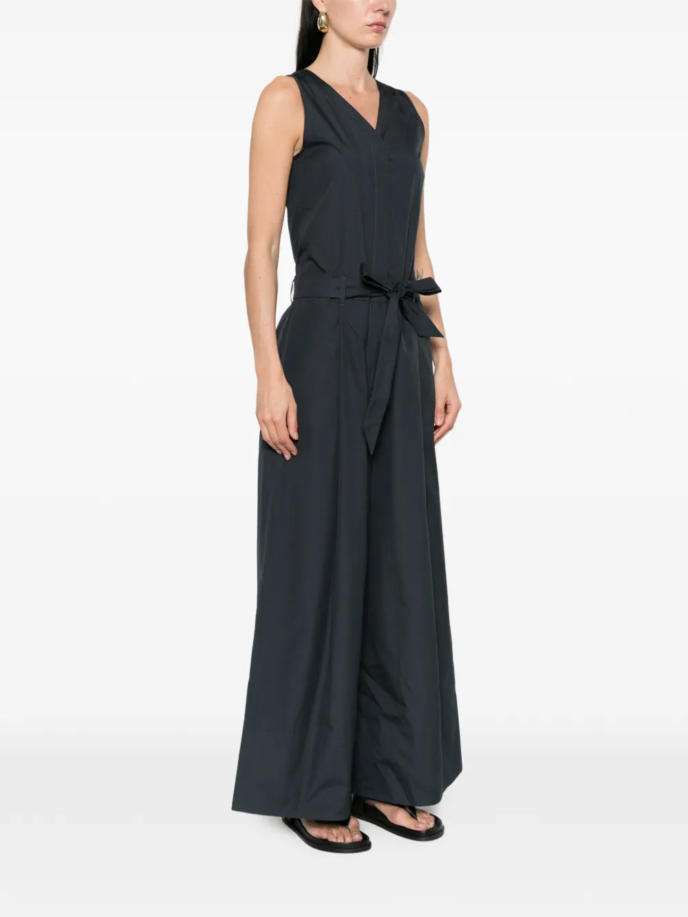 'S Max Mara Jumpsuit met ceintuur en V-hals Blauw