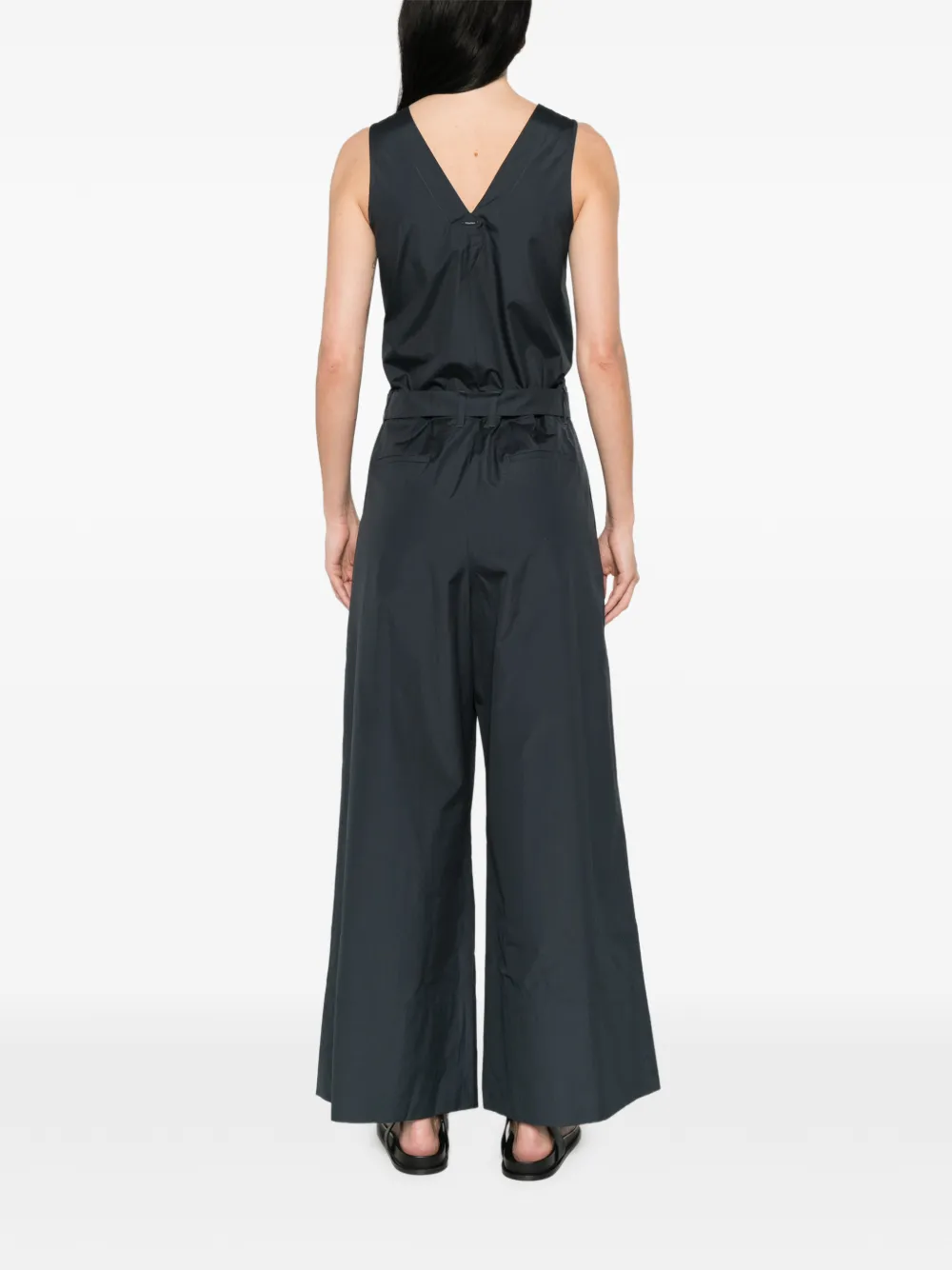 'S Max Mara Jumpsuit met ceintuur en V-hals Blauw