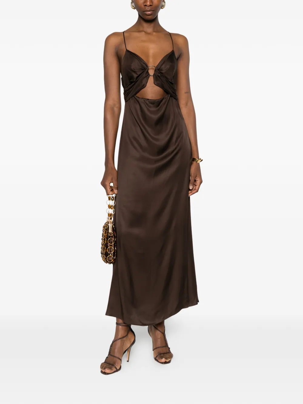 Pennyblack Uitgesneden maxi-jurk Bruin