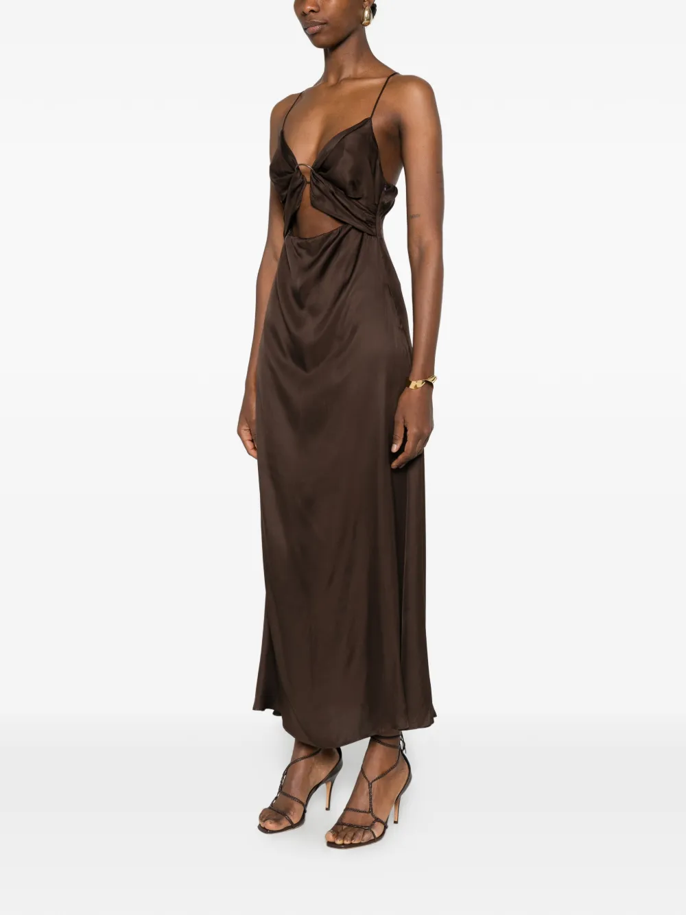 Pennyblack Uitgesneden maxi-jurk Bruin