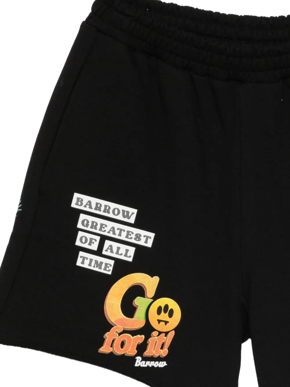 BARROW Shorts met logoprint Zwart