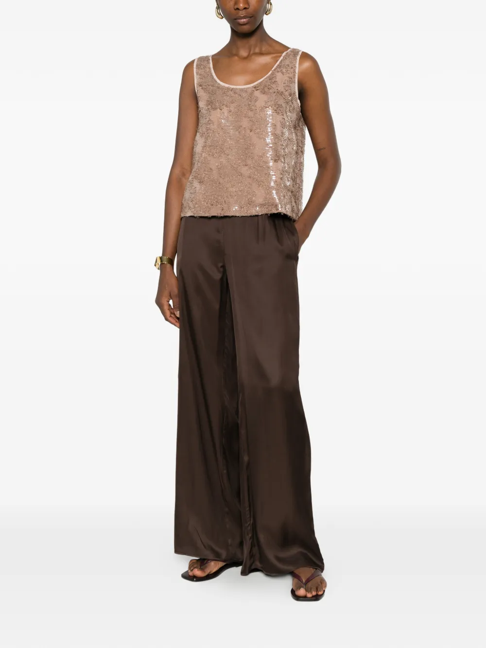  Pennyblack Sequin-embellished Top - Brown 