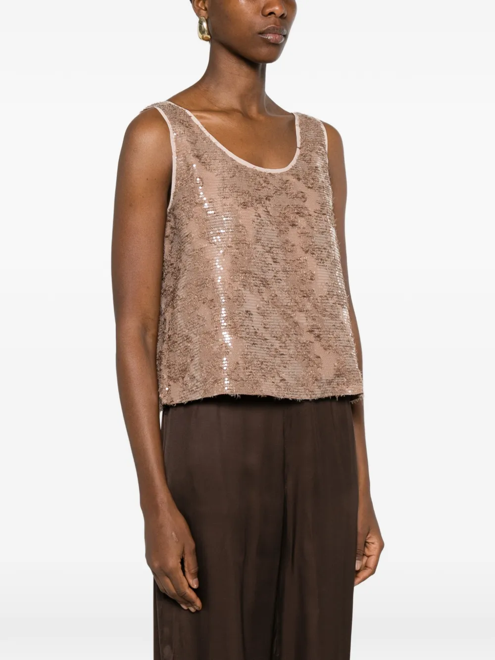  Pennyblack Sequin-embellished Top - Brown 
