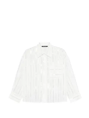 MM6 Maison Margiela Cropped Shirt | White | FARFETCH CA
