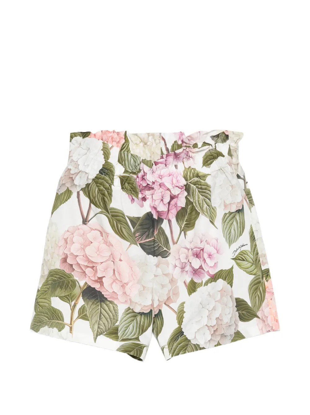 Dolce & Gabbana Kids hydrangea-print shorts - White