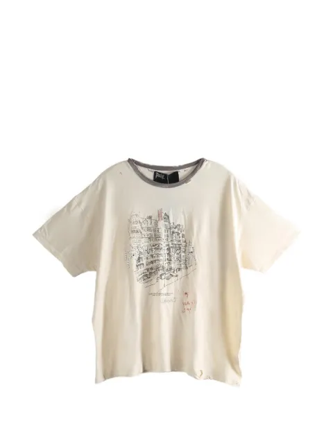 PALY HOLLYWOOD print raw-cut T-shirt