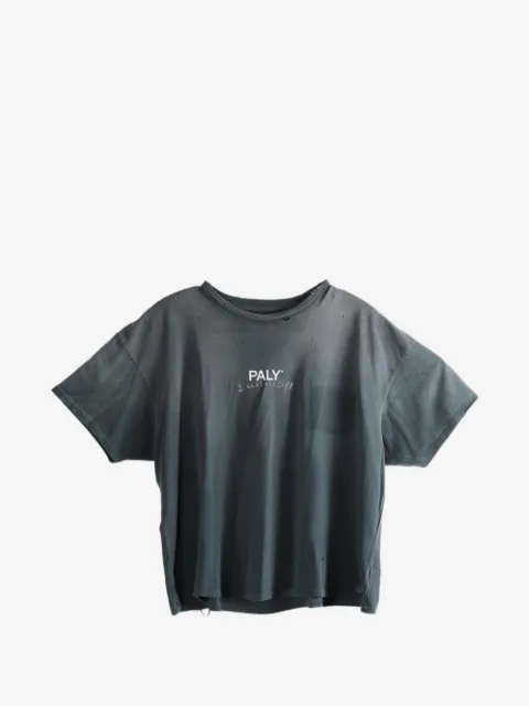 Paly playera con logo estampado y efecto envejecido