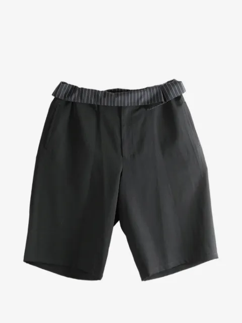 Yohji Yamamoto ストライプウエスト クロップドパンツ