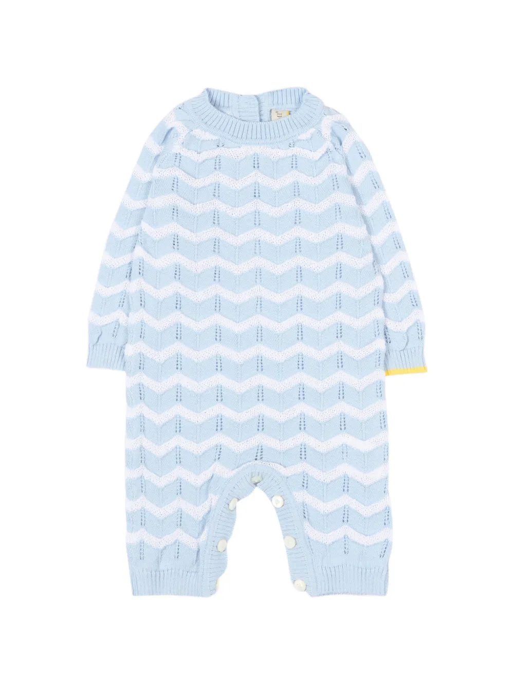 Gensami kids chevron-patterned romper - Blu