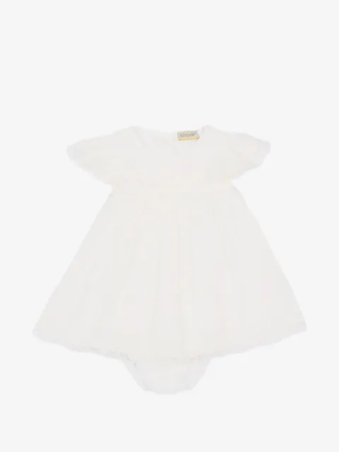 Gensami kids lace-detail short-sleeve dress