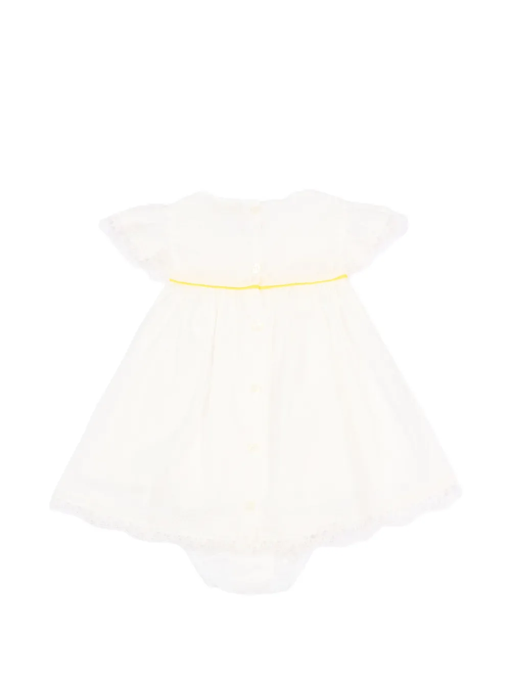 Lace-Detail Short-Sleeve Dress