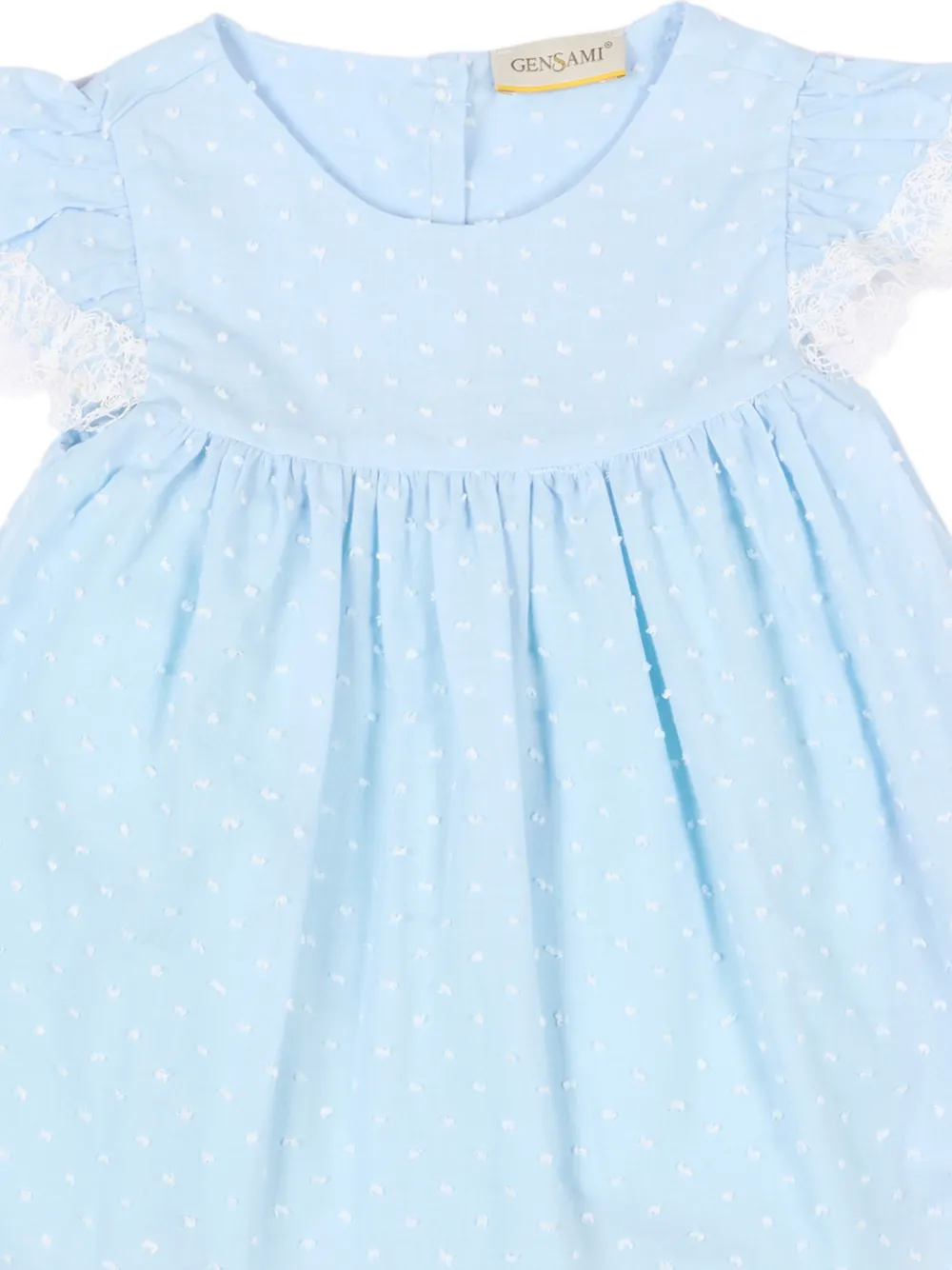 Gensami kids Jurk met ruches en kant Blauw