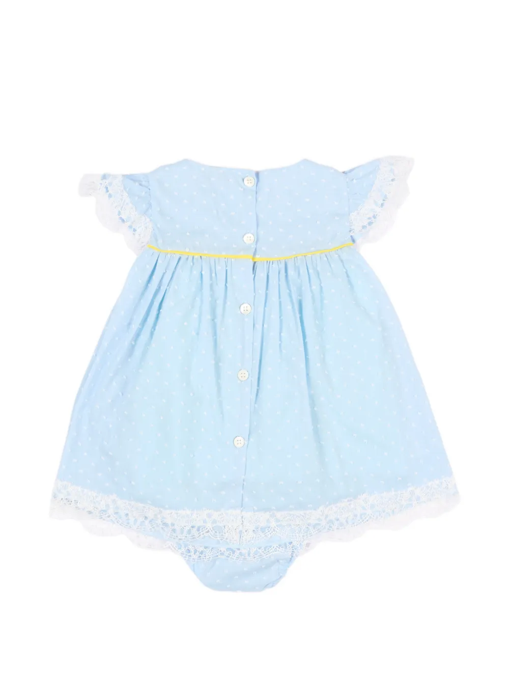 Gensami kids Jurk met ruches en kant Blauw