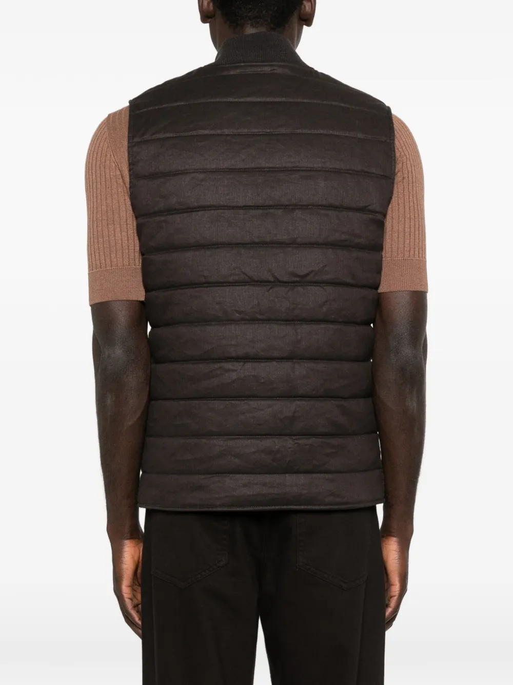 Profuomo Gewatteerde bodywarmer Bruin