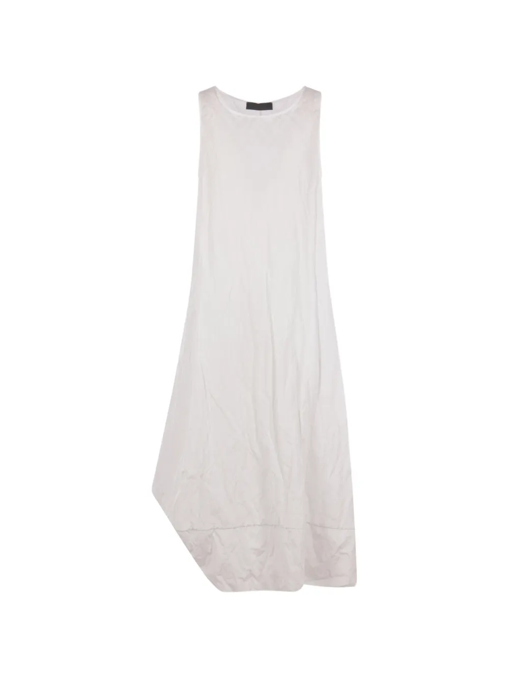 Maria Calderara crinkled asymmetric-hem dress - Bianco