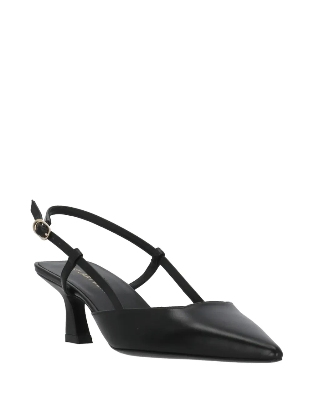 Stuart Weitzman Vinnie 50 leren slingback pumps Zwart