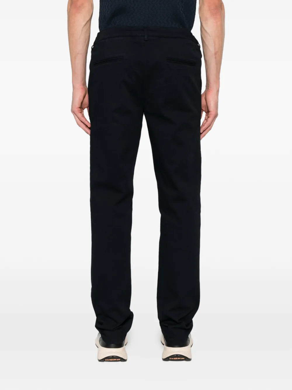 Profuomo Plooibroek met elastische tailleband Blauw