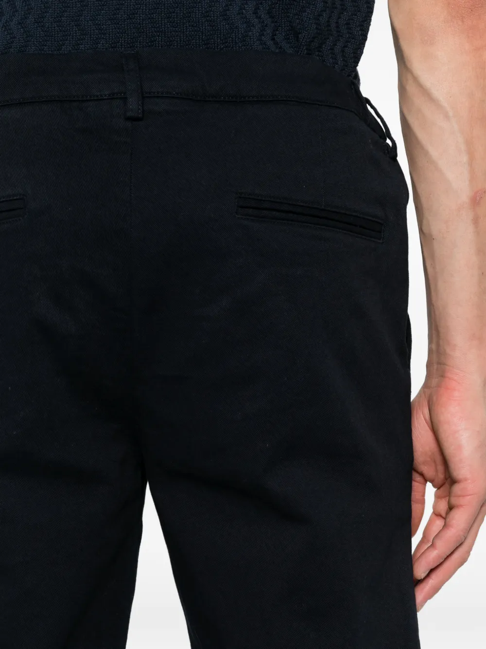Profuomo Plooibroek met elastische tailleband Blauw