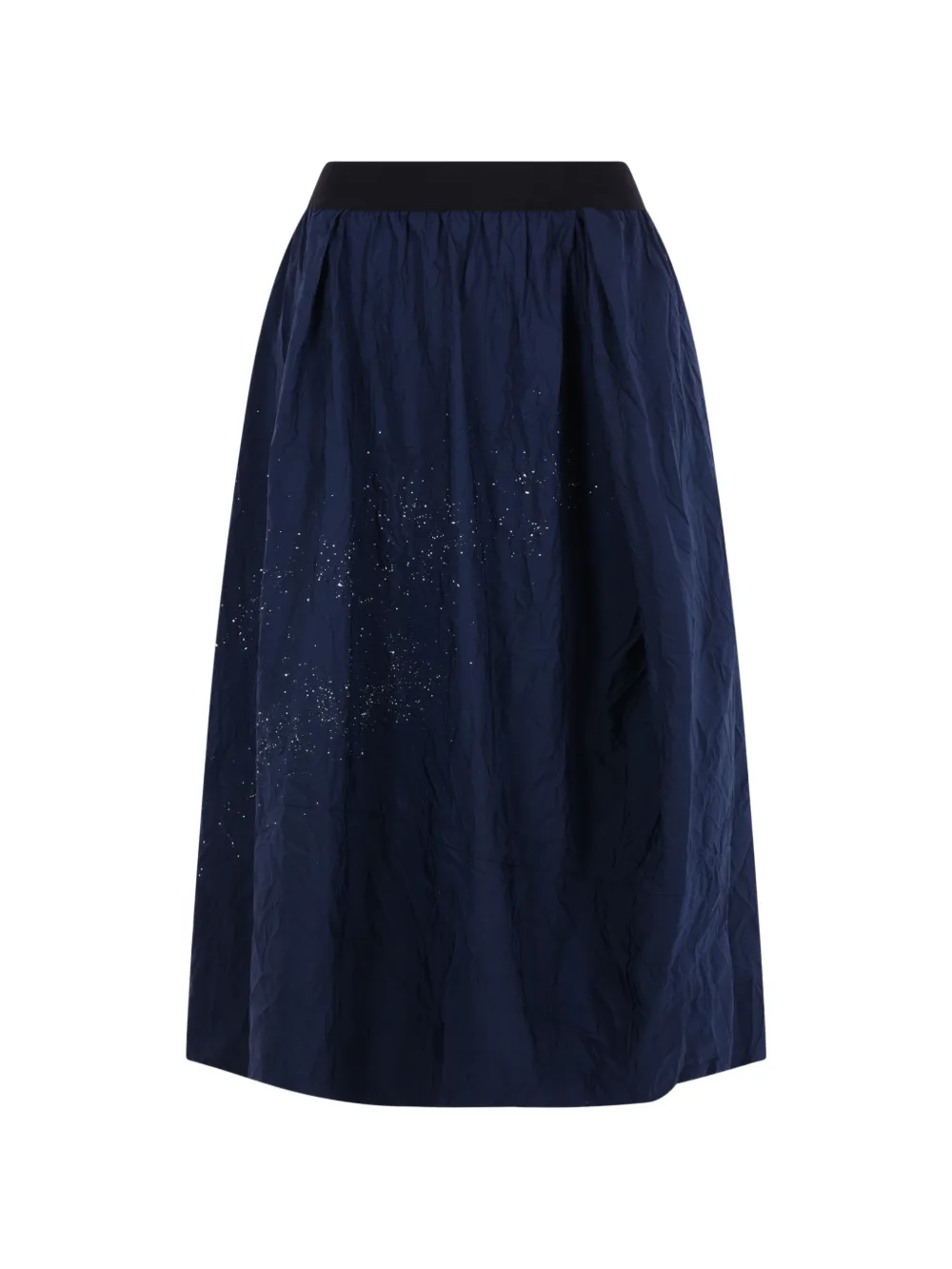 Maria Calderara Paint-splatter Crinkled Skirt In Blue