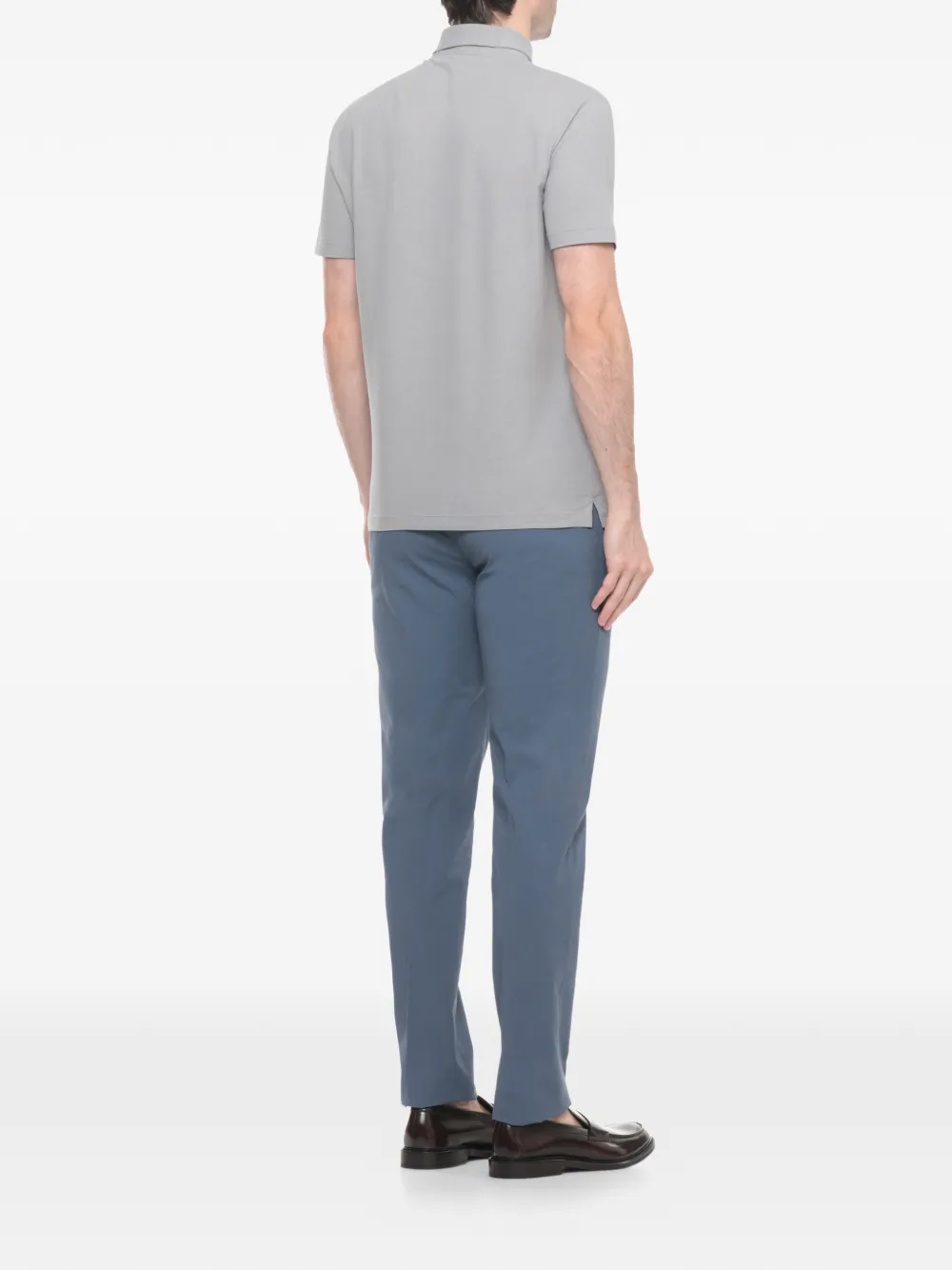 Zanone Poloshirt met korte mouwen Grijs