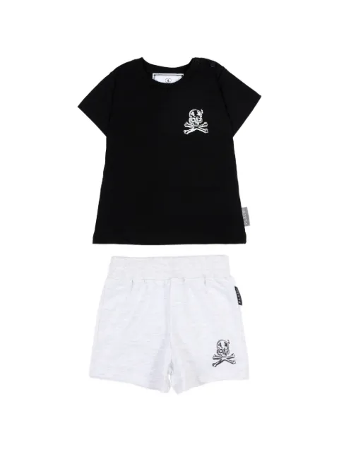 Philipp Plein Junior skull-print short set