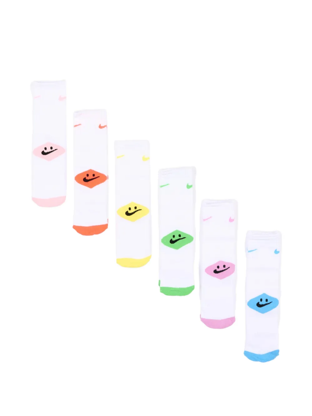 Nike Kids logo socks (set of six) - Bianco