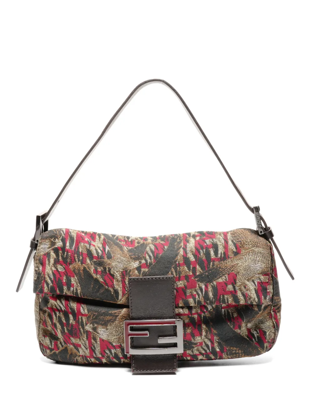 Fendi Pre-Owned 1990s Mamma zucca pattern shoulder bag - Toni neutri