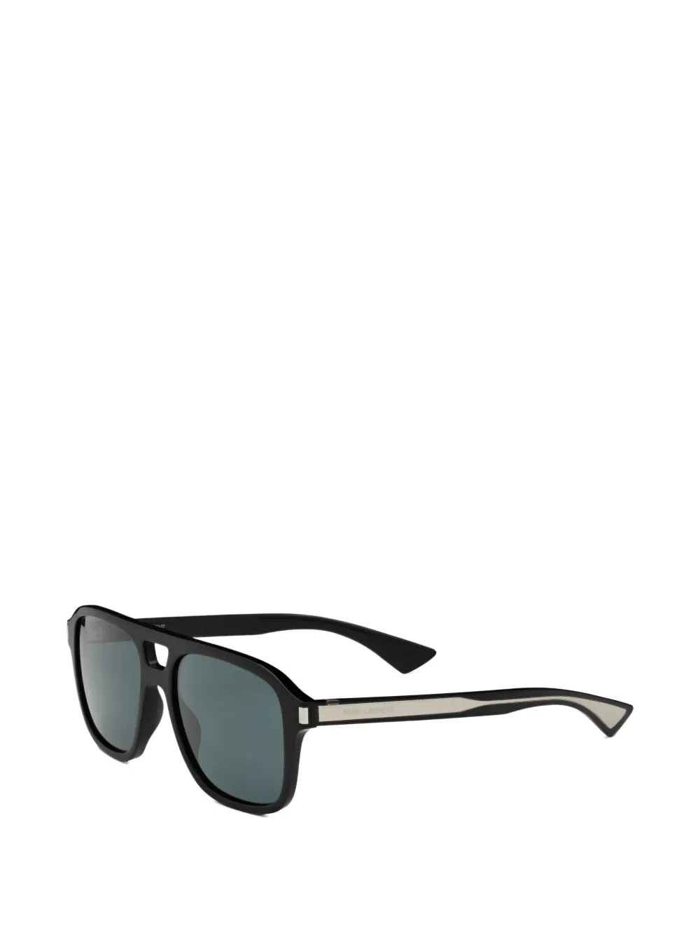 Saint Laurent Eyewear Zonnebril met vierkant montuur en kristallen Zwart