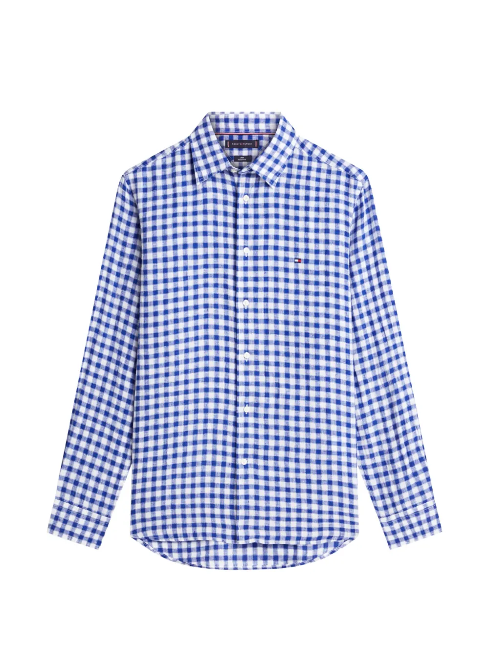 Tommy Hilfiger gingham-check linen shirt - Blu