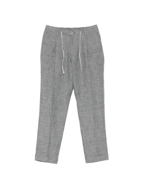 Barba Roma drawstring-waistband pleated trousers