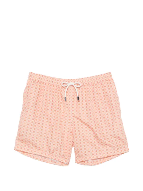 Barba floral-print drawstring swim shorts