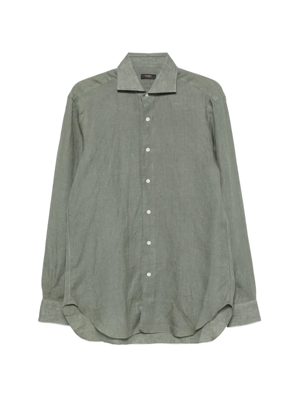 Barba curved-hem shirt - Verde