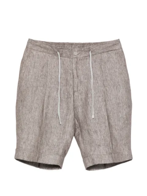 Barba drawstring pleated shorts