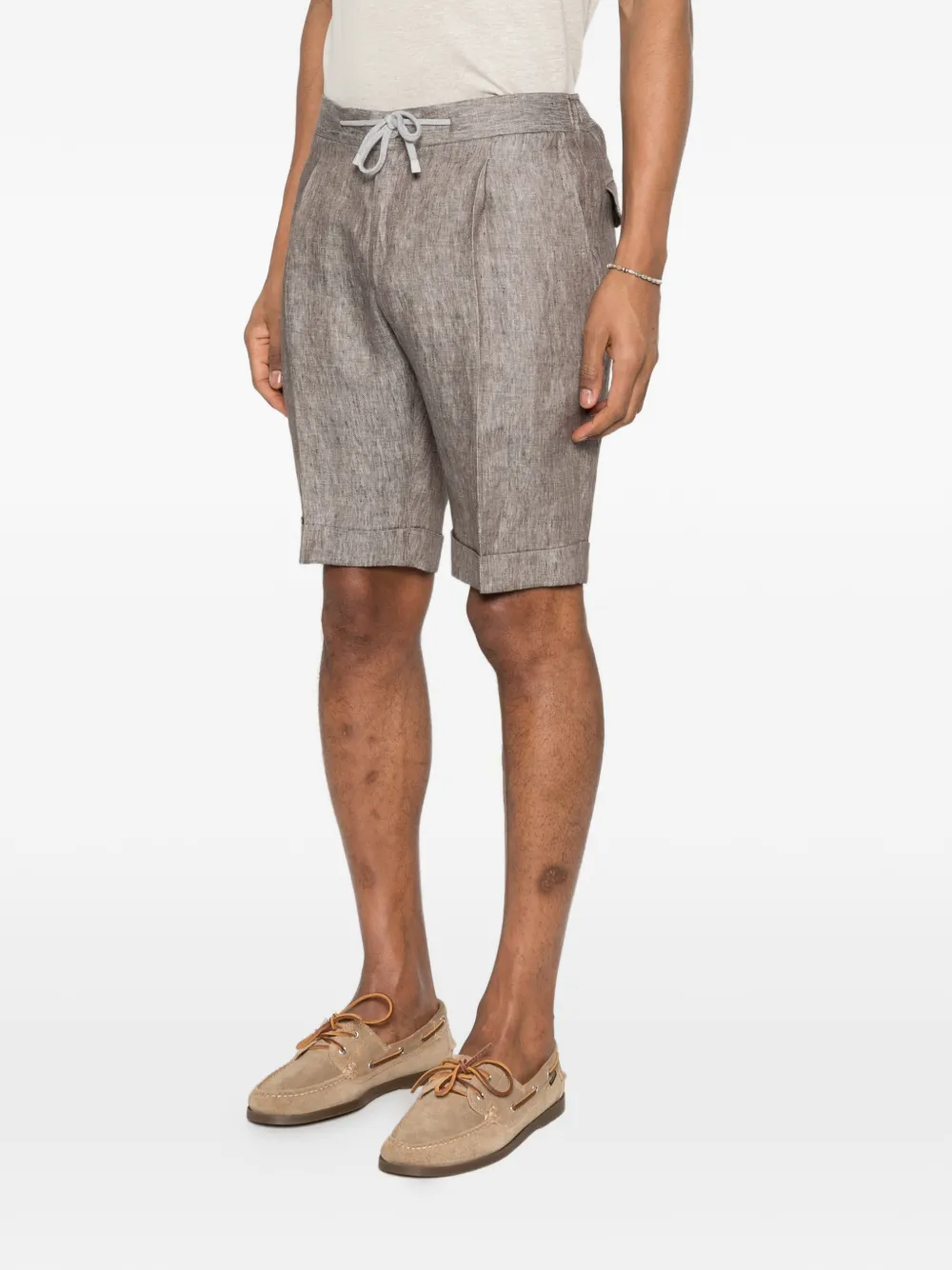Barba Shorts met trekkoord Beige