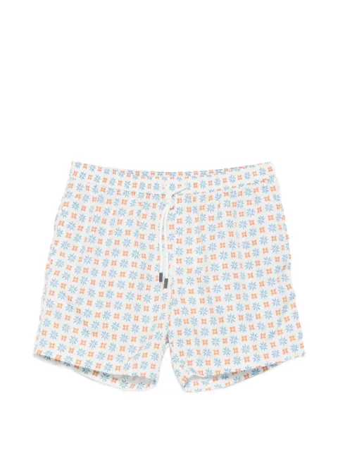 Barba floral-print drawstring swim shorts