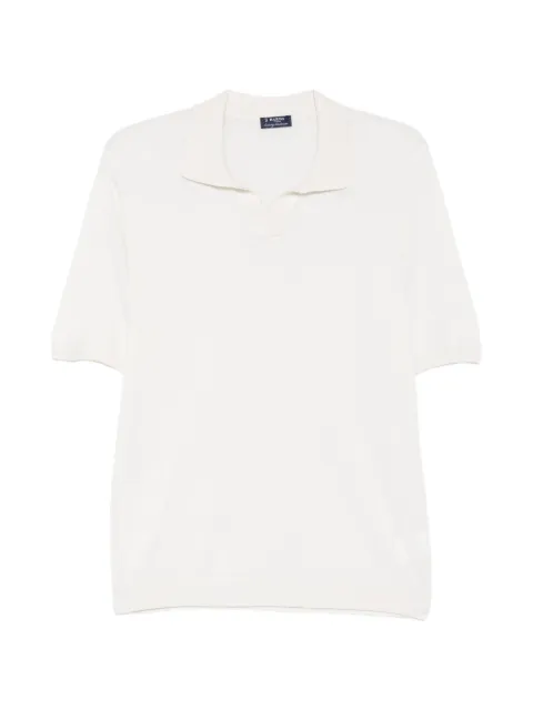 Barba fine-knit V-neck T-shirt