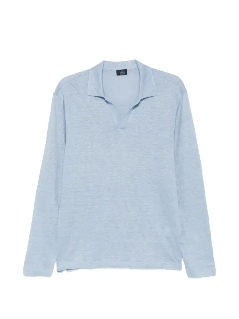 Barba long-sleeve polo-collar T-shirt
